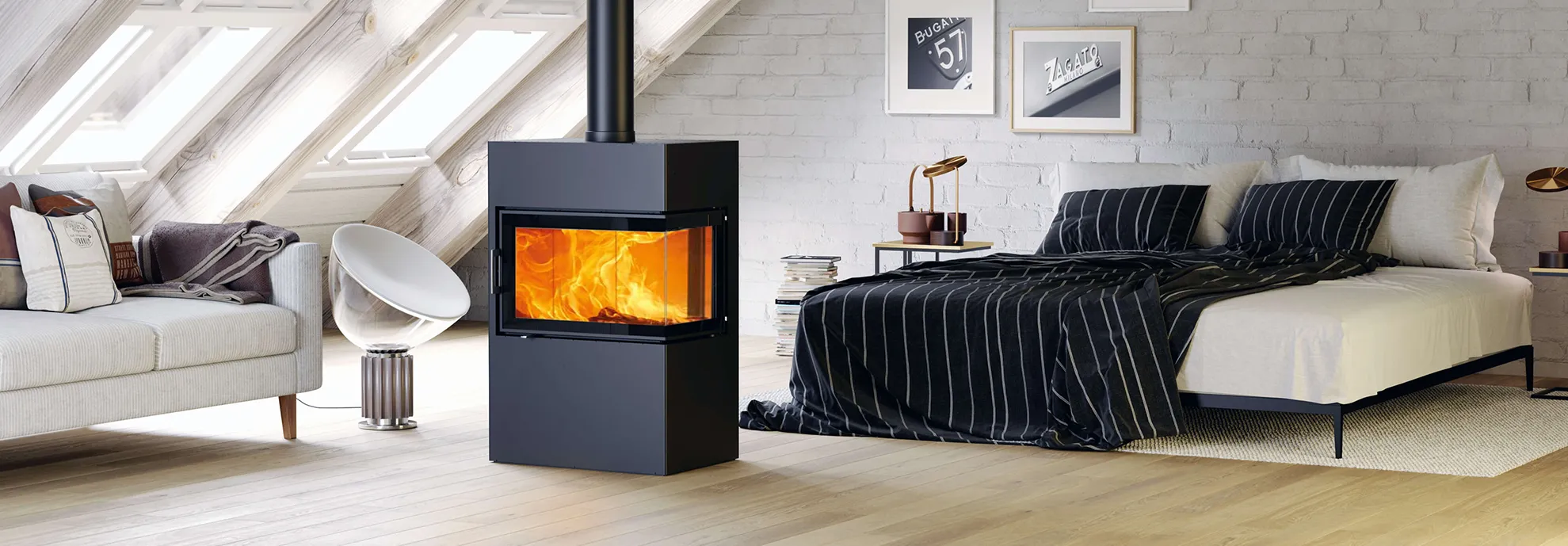 Kamin im Schlafzimmer